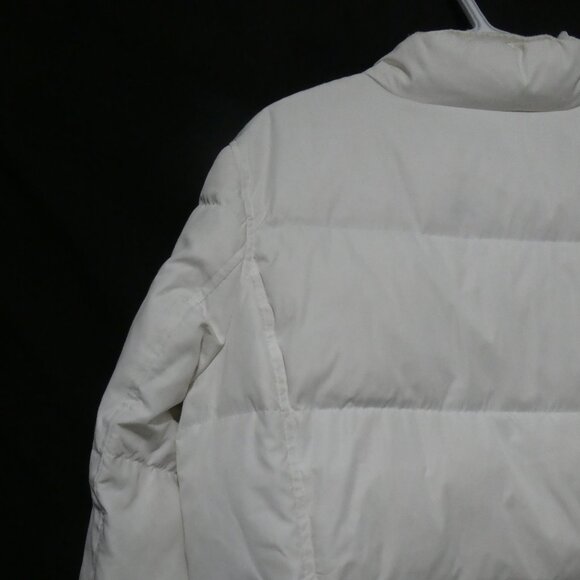 GAP | large | White Quilted Puffer Full Length Coat | Fleece Inside Collar - Picture 11 of 16
